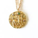 collier zodiaque sagittaire strass vert