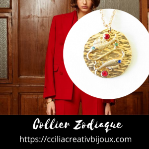 collier zodiaque poisson
