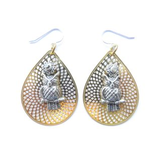 boucles d'oreilles chouette