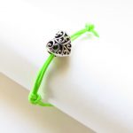 bracelet cœur argenté