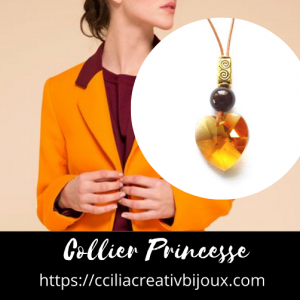 collier cœur ocre