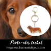 porte-clés teckel poils long porte-clés teckel poils long