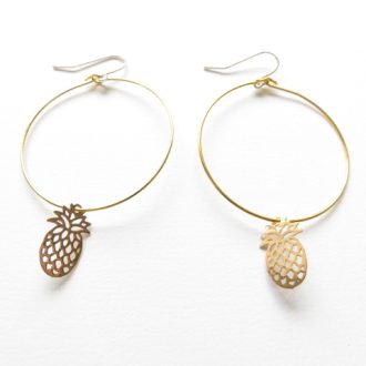 boucles d'oreilles ananas