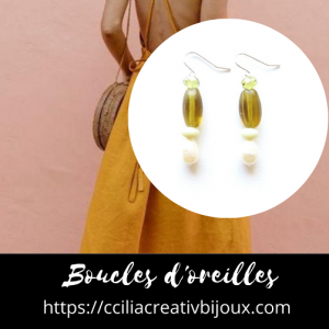 boucles d'oreilles nacre
