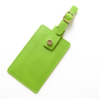 etiquette bagage vert