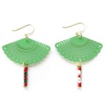 boucles d'oreilles vertes