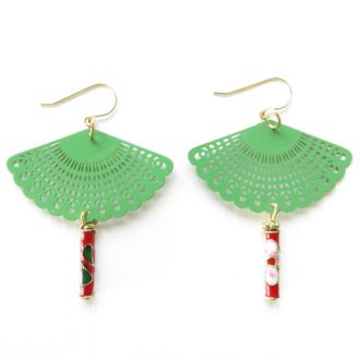 boucles d'oreilles vertes