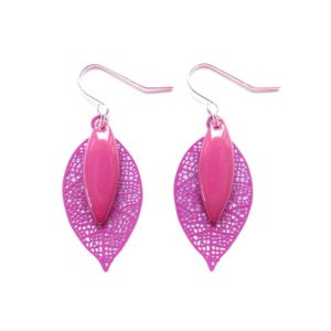 boucles d'oreilles roses