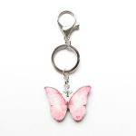 porte-clés papillon rose