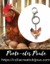 porte-clés poule