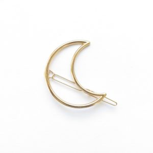 barrette lune dorée