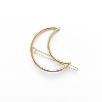 barrette lune dorée