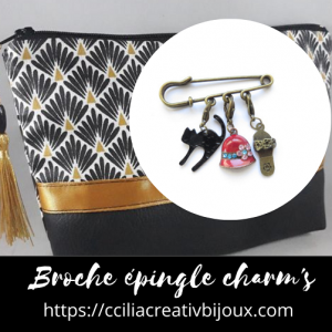 broche épingle chat