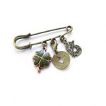 broche épingle trèfle