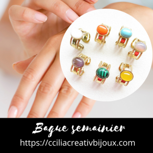 bague semainier lot de 7 bagues