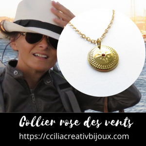 collier rose des vents