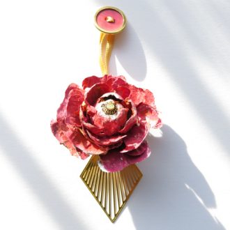 suspension fleur décorative