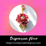 suspension fleur décorative